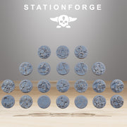 20 Deserted 25mm Bases - Only-Games