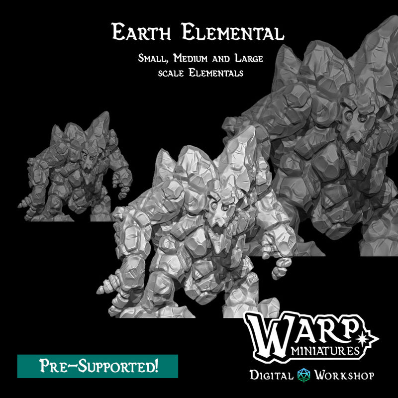 Earth Elemental - Small, Medium and Large - Only-Games