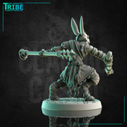 (0176) Male rabbitfolk monk shaolin with two clubs - Only-Games