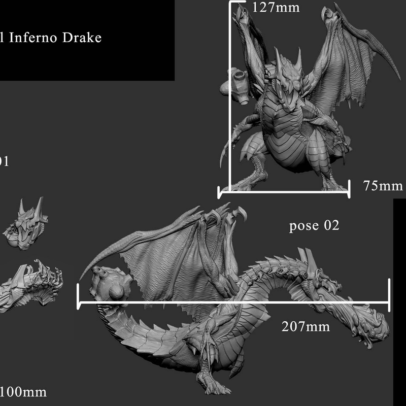 Colossal Inferno Drake (pose 2 of 2) - Only-Games