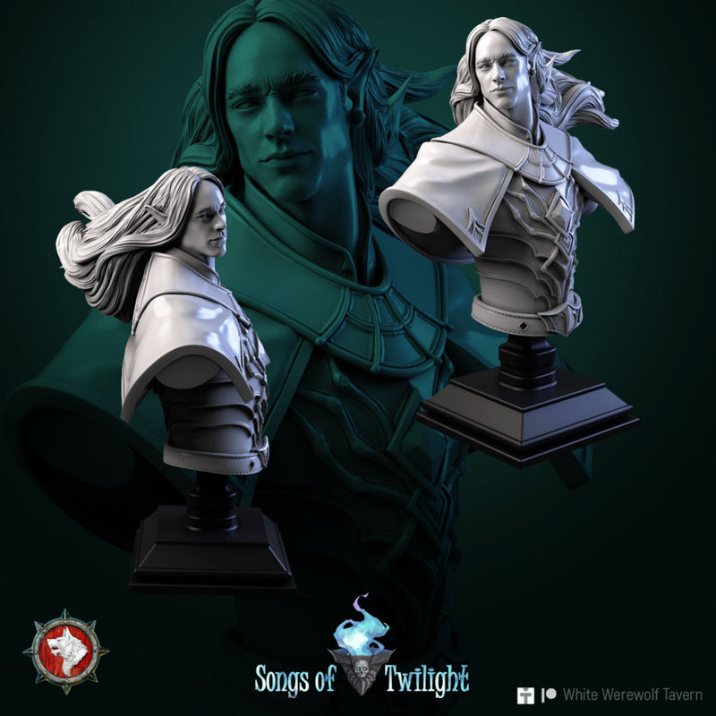 Drow Warlord bust pre-supported - Only-Games