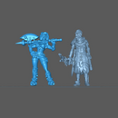 (0144) Female sci-fi post-apocalyptic barbarian mad warrior with axe - Only-Games