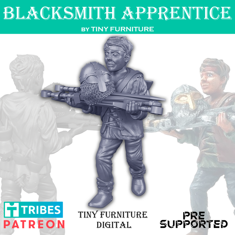 Blacksmith apprentice with a bunch of swords - Only-Games