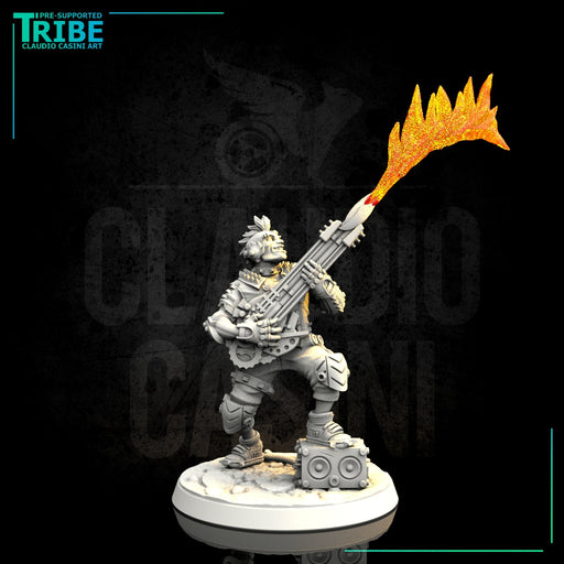 (0110) Male rocker post apocalyptic sci-fi with guitar and flamethrower - Only-Games