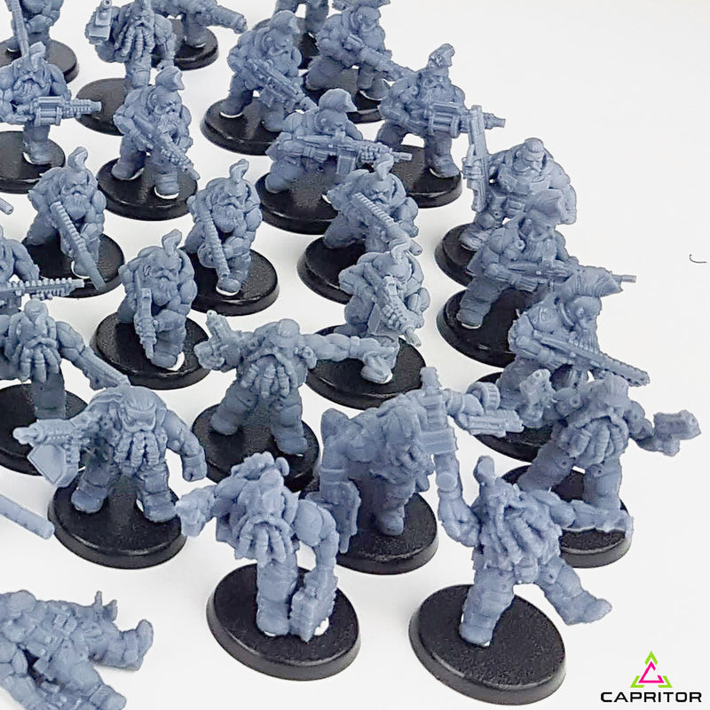 "Tactical Space Dwarf Army - All 10 Squads + Extras" Kickstarter Package (78 Models) - Only-Games