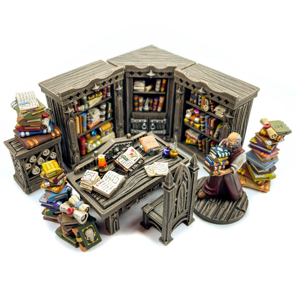 Librarian Reading Corner miniatures - Only-Games