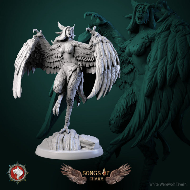 Harpy set 6 miniatures 32mm pre-supported - Only-Games