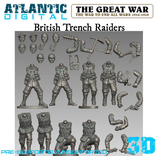 British Trench Raiders - Puddle Bases - Only-Games