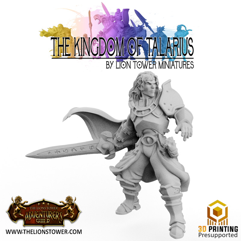 Kingdom of Talarius - Commander Cedric of the Kingsguard (32mm scale) - Only-Games
