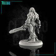 (0017) Male human half orc barbarian with weapons - Only-Games