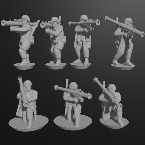 10 & 15mm US Infantry with SMAWs (7 poses) - Only-Games