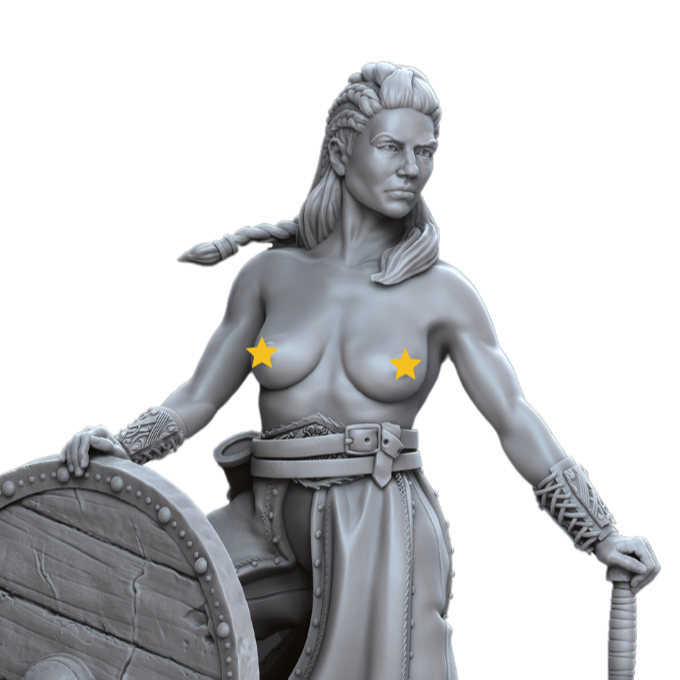 SHIELD-MAIDEN: VIKING FEMALE WARRIOR NSFW VERSION 75MM - Only-Games