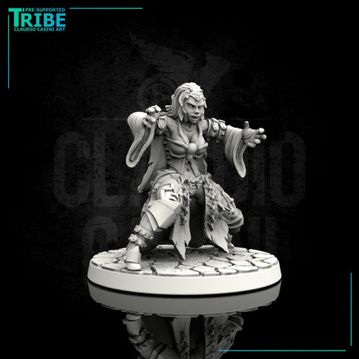 (0069) Female human dark elf tiefling sorceress with evocation - Only-Games