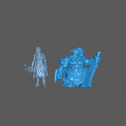 (0060) Male warrior bugbear with big sword - Only-Games