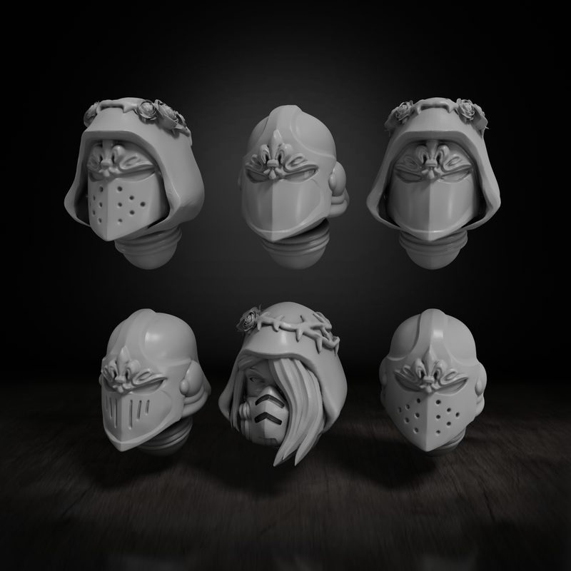 War Sisters Head Bits "Bloody Rose 2" Helmet Set x6 - Only-Games