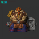 (0001) Male dwarf warrior with hammer - Only-Games