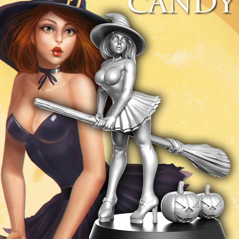 Candy - Female witch Halloween - 32mm - DnD - Only-Games
