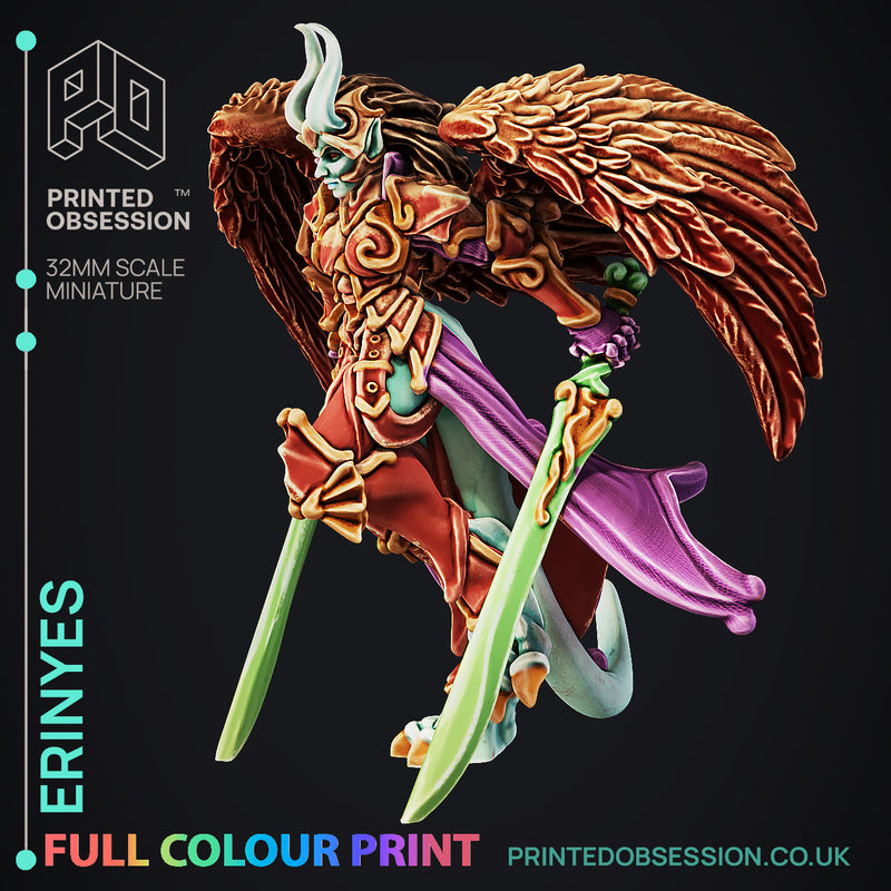Erinyes - Demon - Pre-Coloured - 32mm Scale - Only-Games
