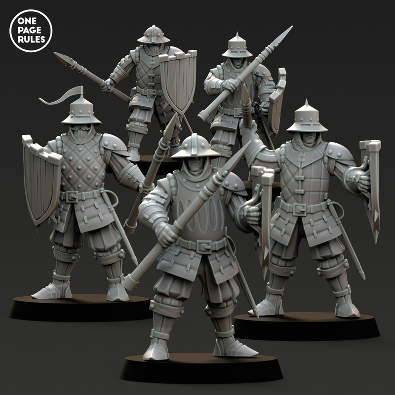 Vinci Spear Militia (5 Models) - Only-Games