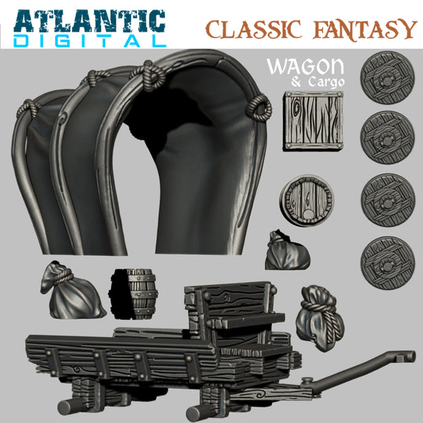 Classic Fantasy Wagon & Cargo - Only-Games