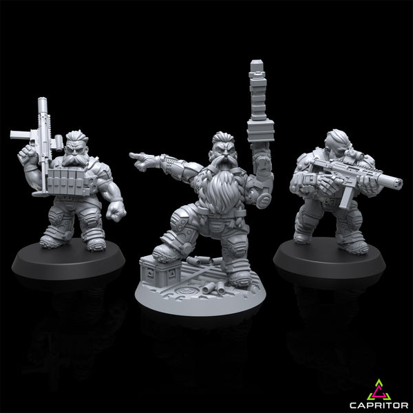 Space Dwarf 3-Man Squad - Only-Games