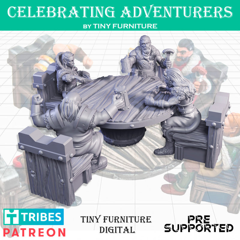 Celebrating adventurers (SITTING FOLKS) - Only-Games