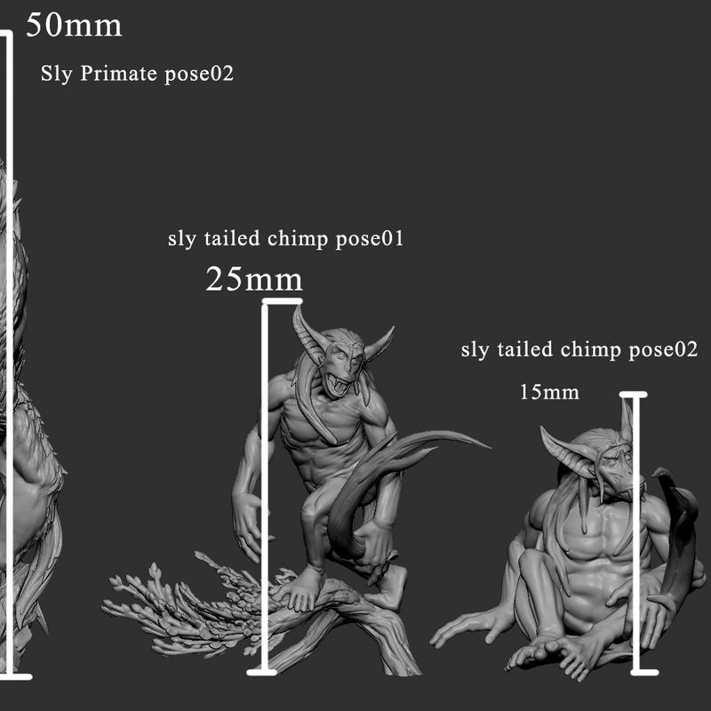 Sly-Tailed Chimp (all 2 poses) - Only-Games