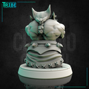 (0134) Male dwarf barbarian warrior with two hands hammer - Only-Games