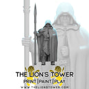Cloaked Noble Guards - Set of 10 with spears (32mm scale) - Only-Games