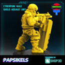 Cyberpunk Male Shield Assault Unit - Only-Games