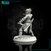 (0061) Female human elf tiefling thief assassin with knives - Only-Games
