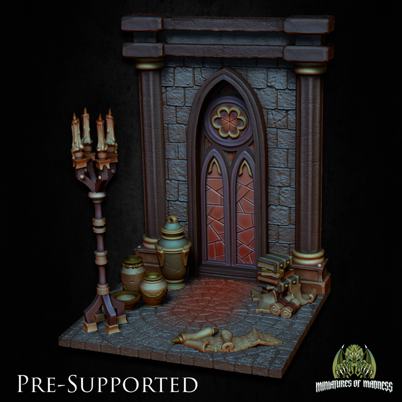 Temple Scenary [32mm Scale] Diorama - Only-Games