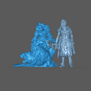 (0143) Male goblin leader warrior rat rider with a sword or knife - Only-Games