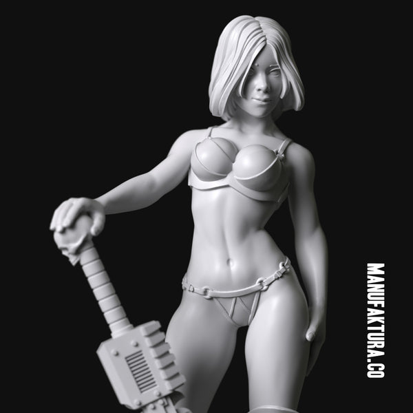 Dom Series 01c - Sexy Commissar Girl with Chainsaw Sword - Only-Games