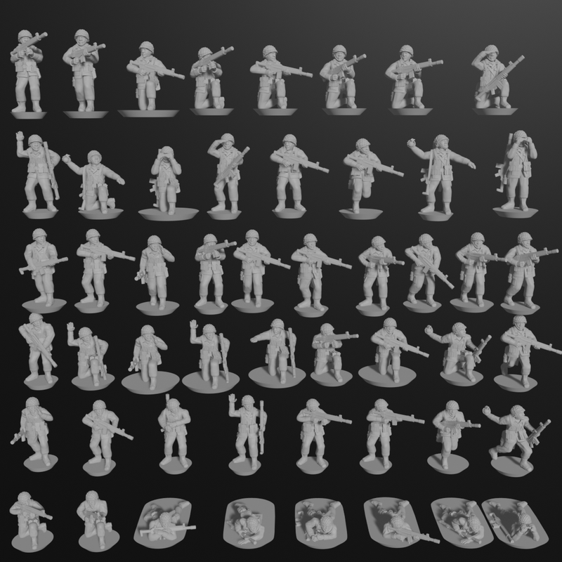 10/15mm West German Panzergrenadiers (1980s) with G4A4s (51 models) - Only-Games