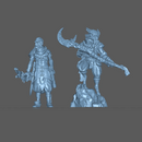 (0058) Male featherfolk birdman cleric monk with club - Only-Games