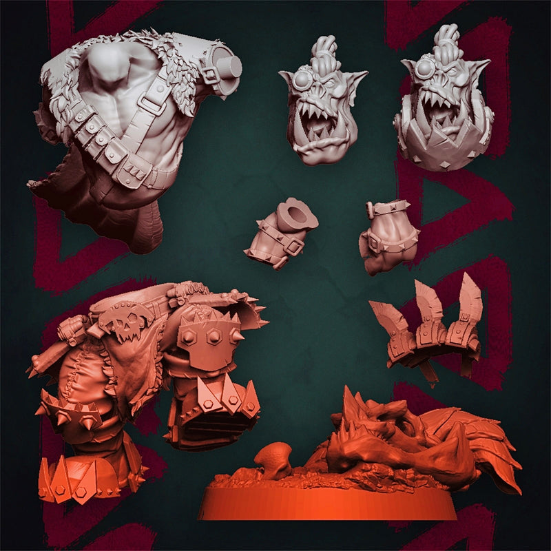 Modular Orc Monster Hunters x5 - Kit B (Lad Size) - Only-Games