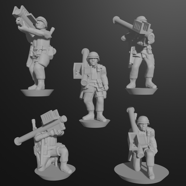 10 & 15mm US Infantry with Stingers (10 models) - Only-Games