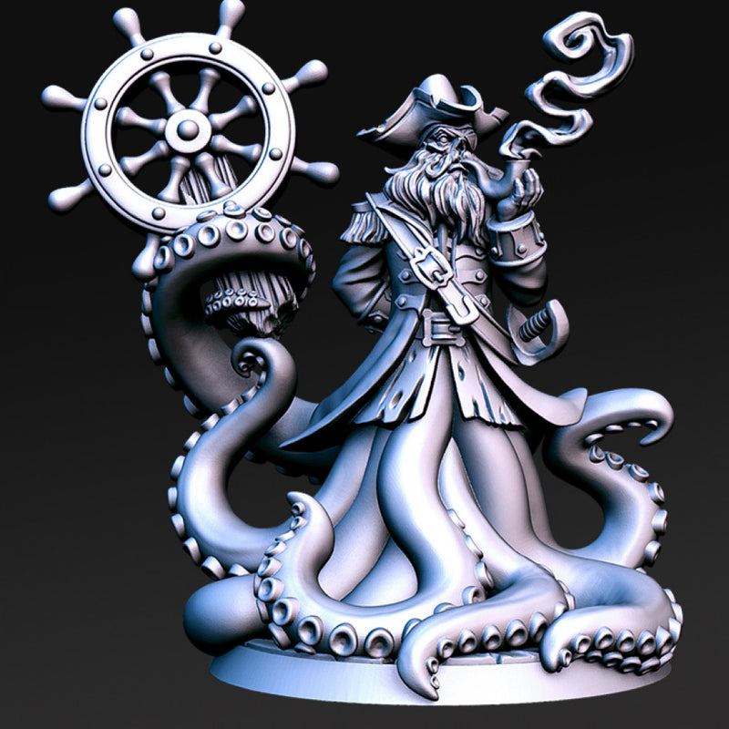 Captain Quidd - Pirate Octopus Captain - 32mm - DnD - - Only-Games