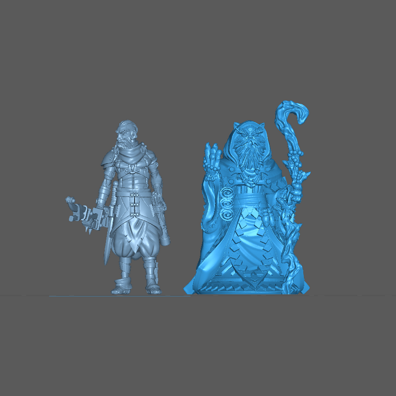 (0097) Male felinid sorceror wizard with a magic club - Only-Games