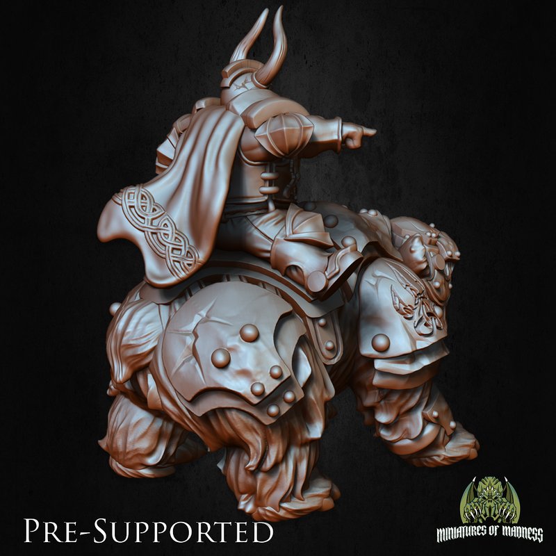 WarBear Dwarf Mount [32mm Scale] Dwarf Knight Fighter - Only-Games