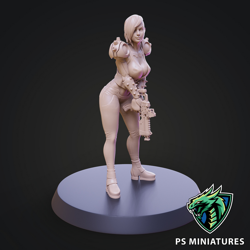 Cyberpunk Scrapper Girl Pose 2 - 3 Variants - Only-Games