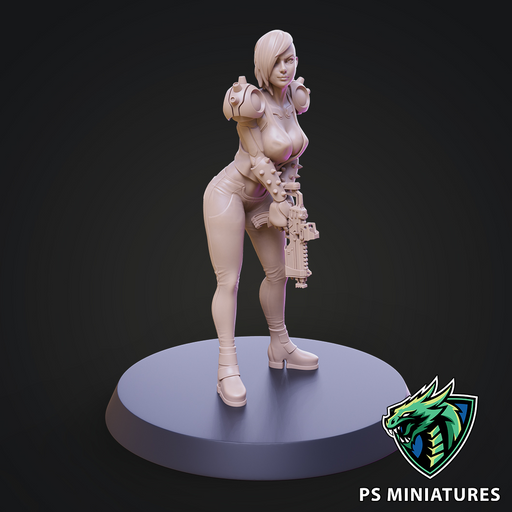 Cyberpunk Scrapper Girl Pose 2 - 3 Variants - Only-Games
