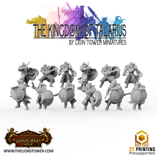 Kingsguard Shield Guard (12 x 32mm scale minis) - Only-Games