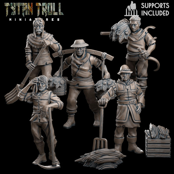 Farmer Bundle - TytanTroll Miniatures - DnD - Fantasy - Only-Games