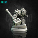 (0151) Male dwarf warrior viking with an armor and two hands hammer - Only-Games