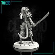 (0078) Female elf human tiefling ninja warrior with katanas - Only-Games