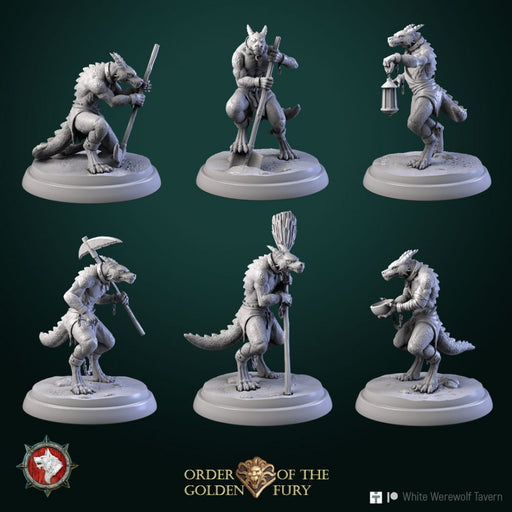 Kobolds slaves set 6 miniatures 32mm pre-supported - Only-Games