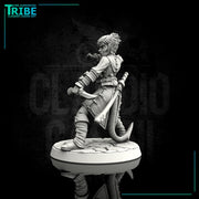 (0061) Female human elf tiefling thief assassin with knives - Only-Games