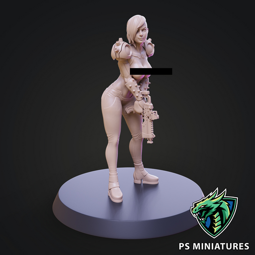 Cyberpunk Scrapper Girl Pose 2 Pinup - Only-Games